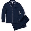 Men's Luxe Pima Cotton Pajama Set, Navy - Pajamas - 1 - thumbnail