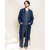 Men's Luxe Pima Cotton Robe, Navy - Robes - 2