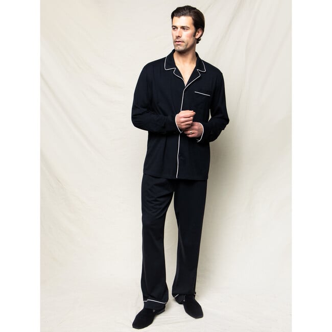 Men's Luxe Pima Cotton Pajama Set, Black - Pajamas - 2