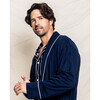 Men's Luxe Pima Cotton Robe, Navy - Robes - 3