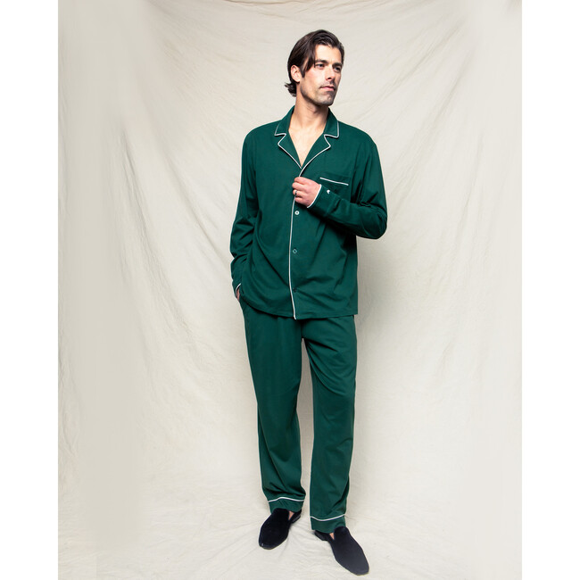 Men's Luxe Pima Cotton Pajama Set, Evergreen - Pajamas - 3