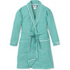 Men's Flannel Robe, Green Gingham - Robes - 1 - thumbnail