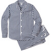 Men's Flannel Pajama Set, Navy Gingham - Pajamas - 1 - thumbnail