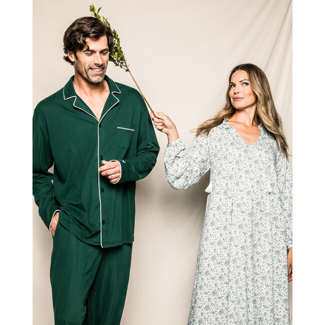 Men's Luxe Pima Cotton Pajama Set, Evergreen - Pajamas - 7