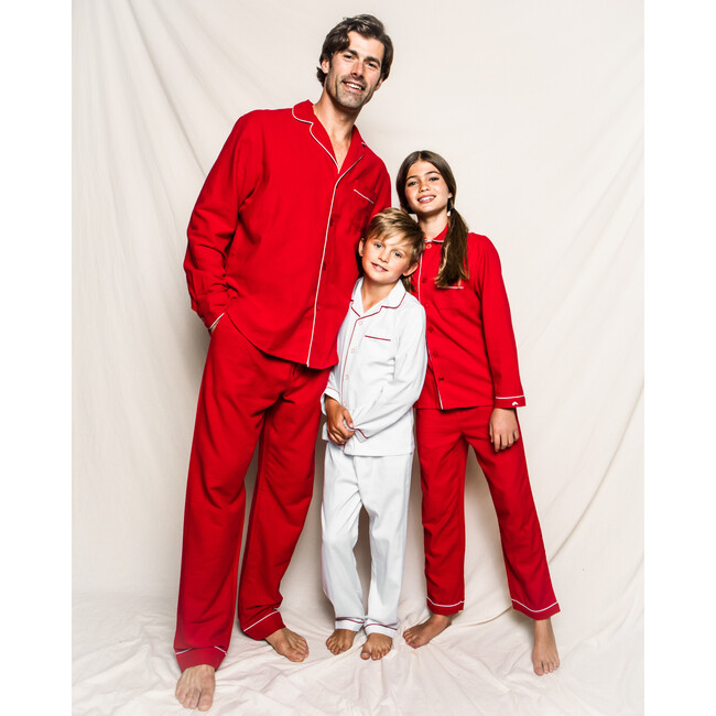 Men's Flannel Classic Pajama Set, Red - Pajamas - 4