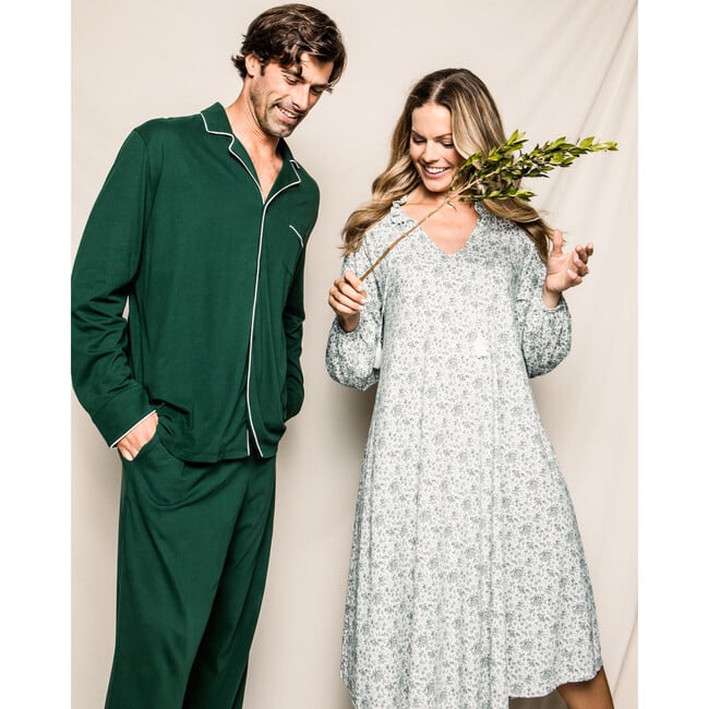 Men's Luxe Pima Cotton Pajama Set, Evergreen - Pajamas - 8