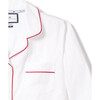 Men's Classic Twill Pajama Set, White with Red Piping - Pajamas - 3