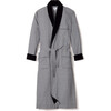 Men's Robe with Velvet Trim, West End Houndstooth - Robes - 1 - thumbnail