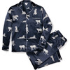 Men's Pajama Set, Silk Panthere de Nuit - Pajamas - 1 - thumbnail