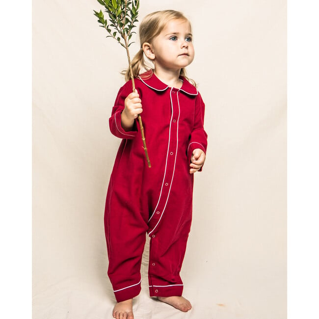 Cambridge Romper, Red Flannel - Rompers - 5