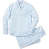 Men's Pajama Set, Light Blue Gingham - Pajamas - 1 - thumbnail