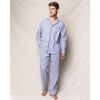 Men's Pajama Set, Navy French Ticking - Pajamas - 2