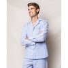 Men's Pajama Set, Light Blue Gingham - Pajamas - 3