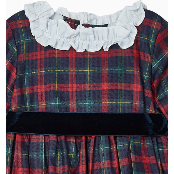 Silas Dress, Navy Tartan - Dresses - 4