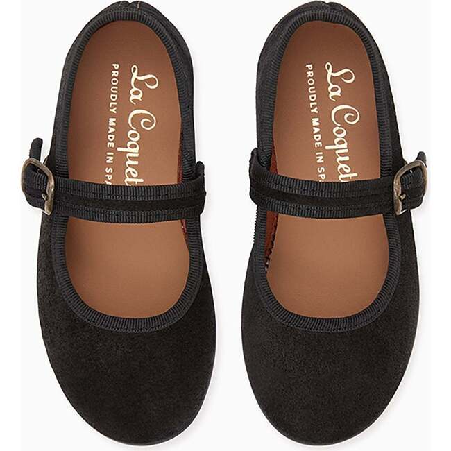 Suede Mary Janes, Black