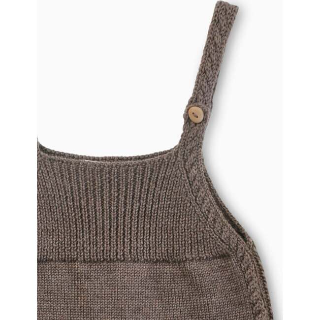 Zavier Merino Dungrees, Brown Melange - Overalls - 4