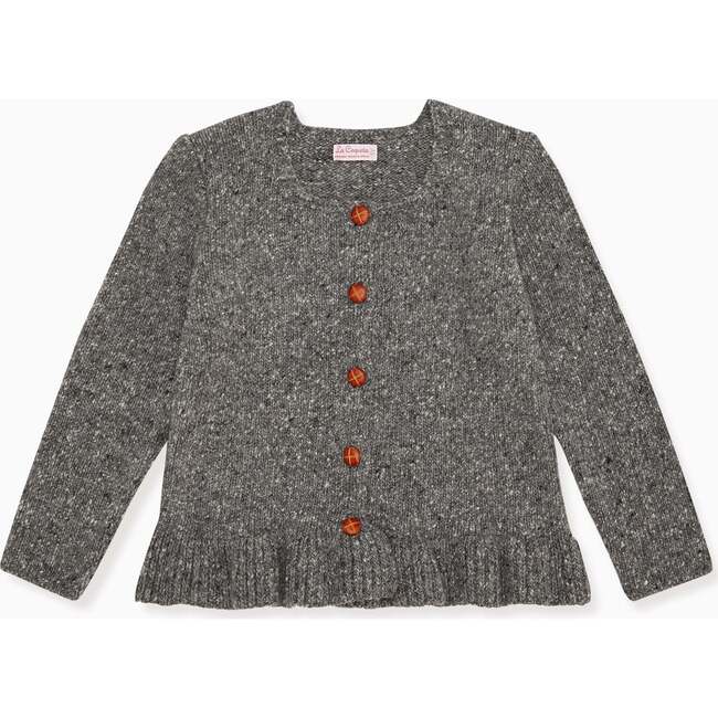 Malena Merino Cardigan, Grey - Cardigans - 1