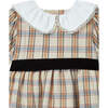 Romina Dress, Beige Tartan - Dresses - 4