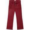 Fleca Trosers, Burgundy - Pants - 1 - thumbnail