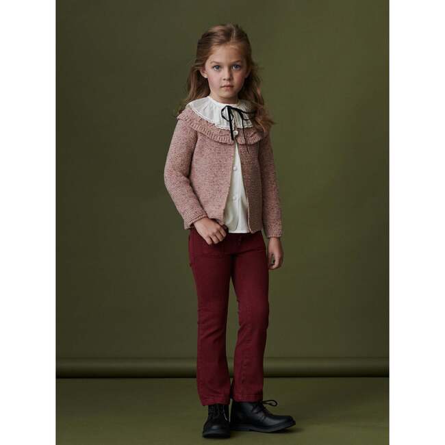 Fleca Trosers, Burgundy - Pants - 2