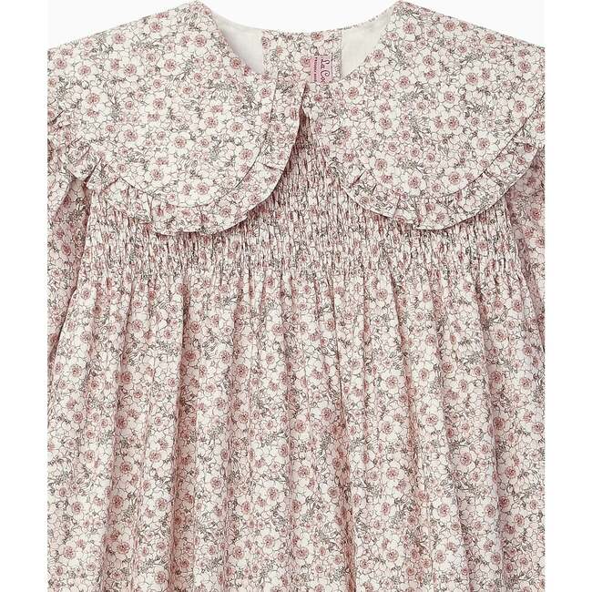Floris Smock Dress, Pink Floral - Dresses - 6