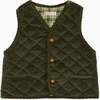 Caza Sleeveless Jacket, Dark Green - Jackets - 1 - thumbnail