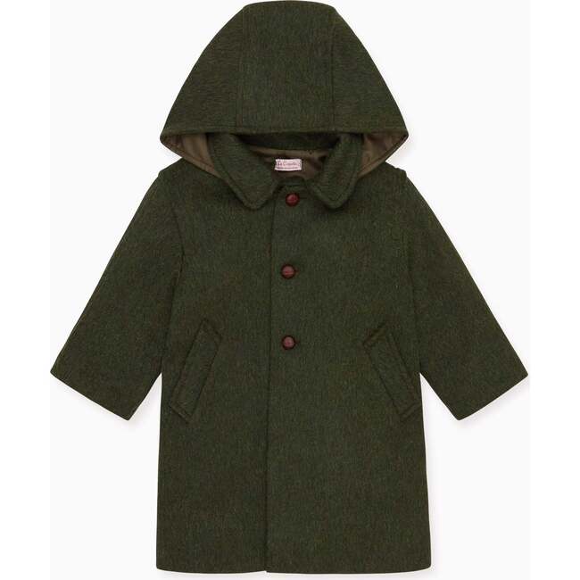 Loden Coat, Green - Coats - 1
