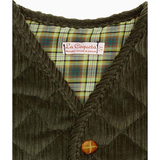 Caza Sleeveless Jacket, Dark Green - Jackets - 5