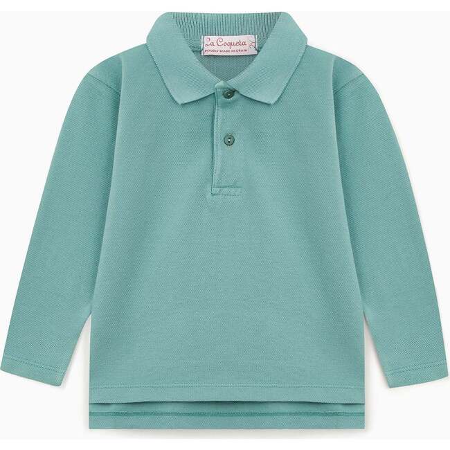 Braulio Long Sleeve Polo Shirt, Green - Polo Shirts - 1