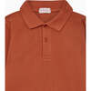 Braulio Long Sleeve Polo Shirt, Terracotta - Polo Shirts - 5