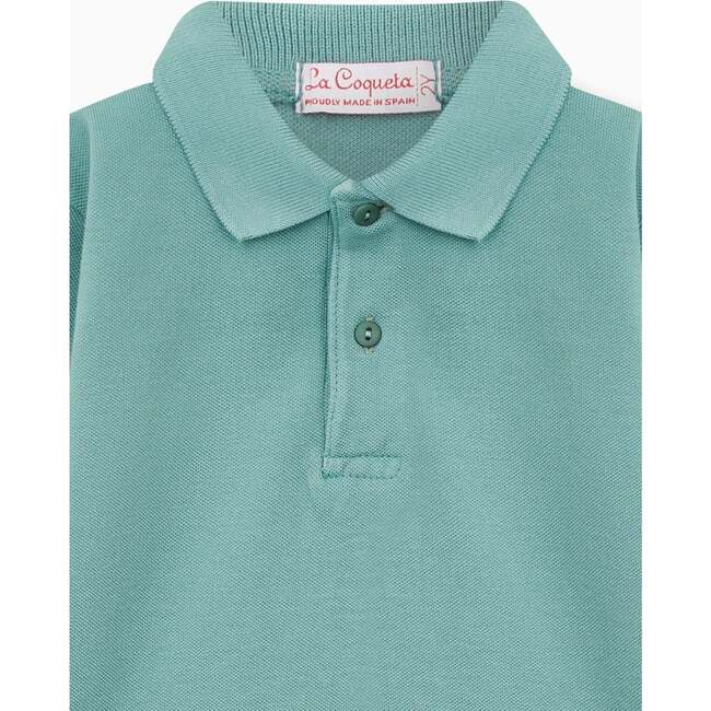 Braulio Long Sleeve Polo Shirt, Green - Polo Shirts - 3