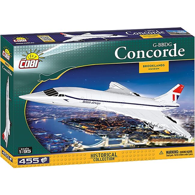 Historical Collection Brooklands Museum G-BBDG Concorde Turbojet Plane (455 Pieces) - STEM Toys - 3