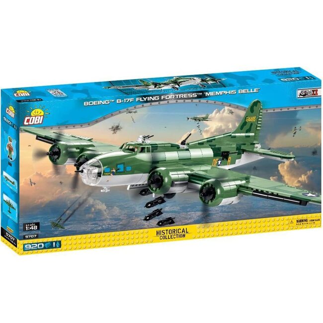 Historical Collection Boeing B-17F Flying Fortress Memphis Belle Plane (920 Pieces) - STEM Toys - 3
