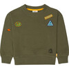 Patches Sweatshirt, Blue - Sweatshirts - 1 - thumbnail