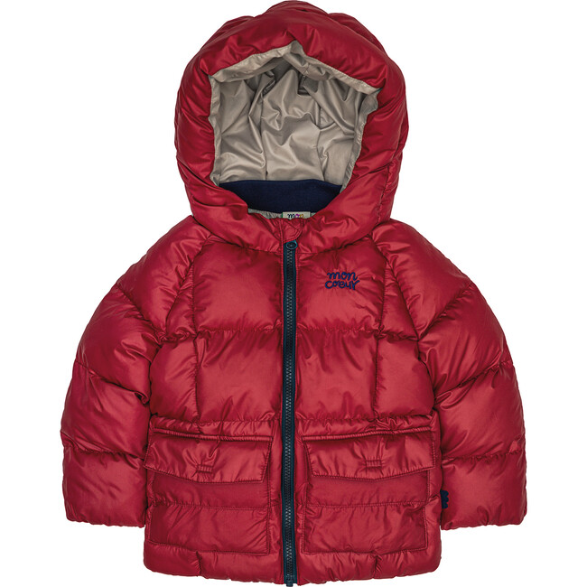 Puffer Jacket, Red - Coats - 1