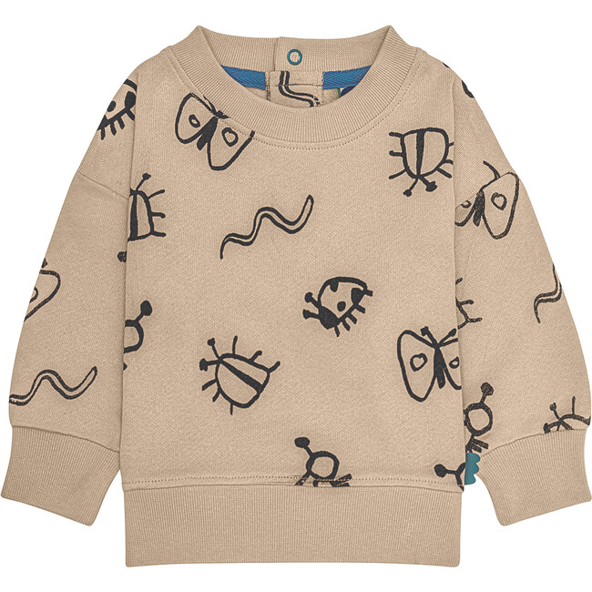 Baby Critter Print Sweatshirt, Tan - Sweatshirts - 1