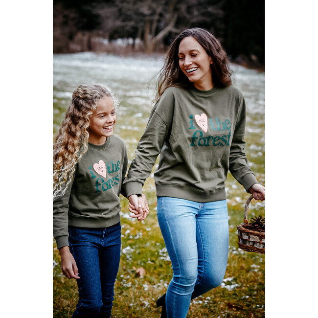 Adult I Love The Forest Sweatshirt, Green