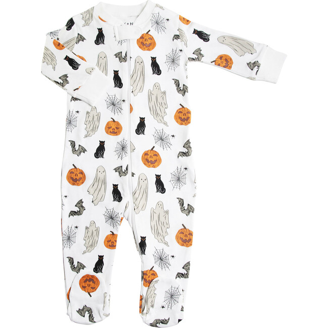 Zipper Romper, Ghost Print - Rompers - 1