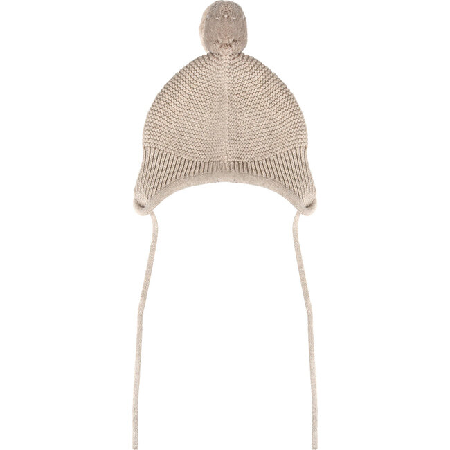 Organic Bristol Knit Pom Pom Hat, Oatmeal