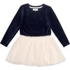 Callie Cord Sparkle Dress, Black Iris (Navy) - Dresses - 1 - thumbnail