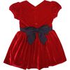 Isabel Velvet Dress, Crimson - Dresses - 2 - thumbnail