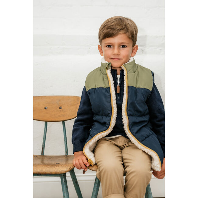Hunter Reversible Vest, Black Iris (Navy) - Vests - 3