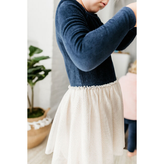 Callie Cord Sparkle Dress, Black Iris (Navy) - Dresses - 3