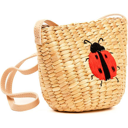 Kids Lady Bug Bag, Natural - Bags - 4