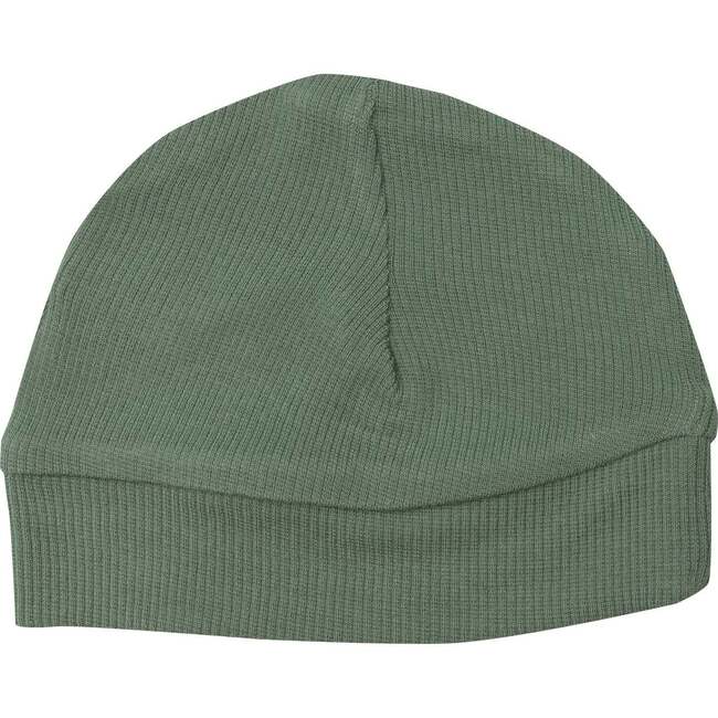 Rib Hedge Beanie Hat, Green - Hats - 1