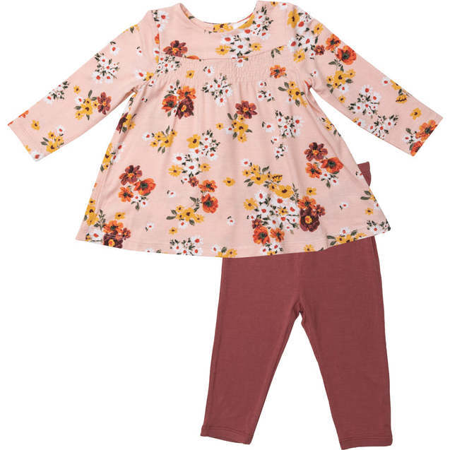 Poppies & Daisies Smocked Top & Legging, Multicolors
