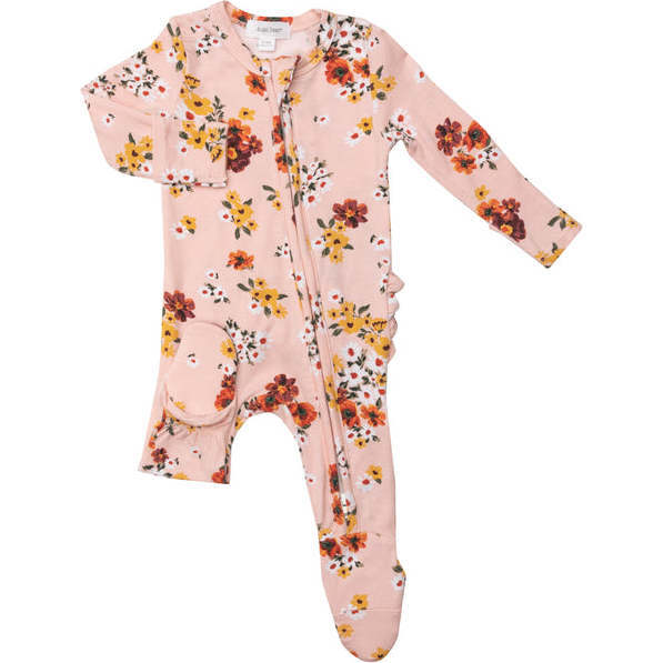 Poppies & Daisies 2-Way Ruffle Zipper Footie, Multicolors - Angel Dear ...