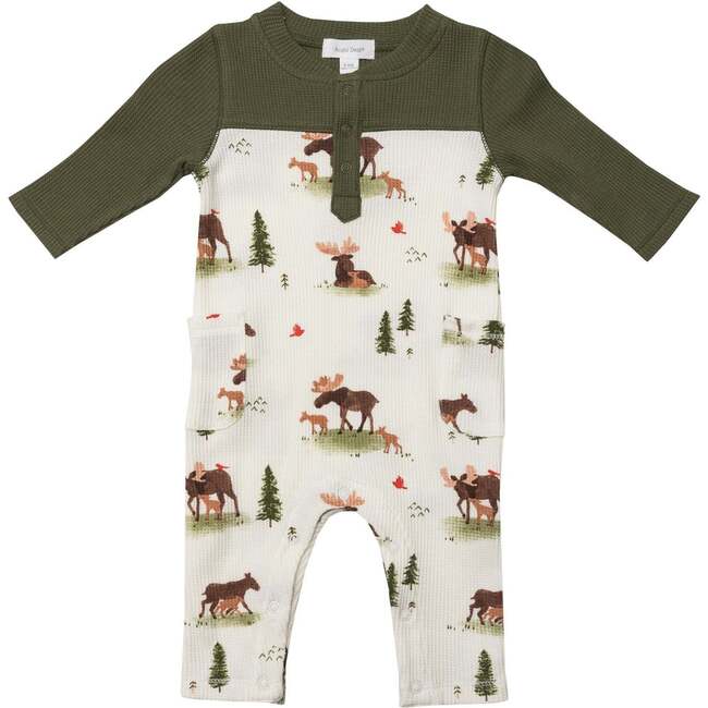 Moose Romper with Pockets, Multicolors
