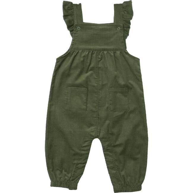 Chive Ruffle Overalls, Green
