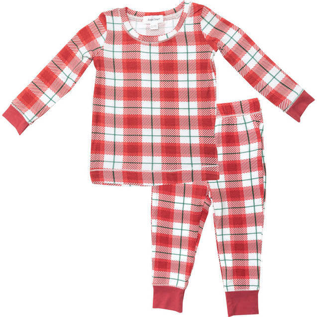 Holiday Lounge Wear Set, Red Plaid